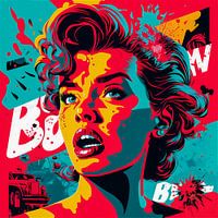 Le choc - Portrait pop art d'une femme