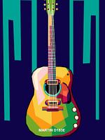 Martin serise guitar in amazing pop art