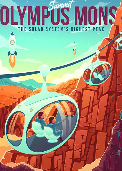 Olympus Mons Cable Cars by Steven Kingsbury