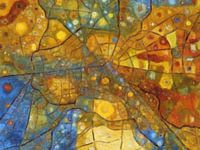 Stadtplan Berlin | Weltstädte | Gold-blau