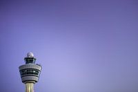 Schiphol tower at sunset