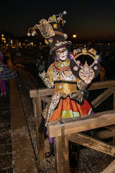 Carnaval de Venise - devant les gondoles de la place Saint-Marc par t.ART