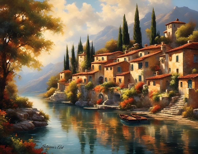 Romantisches Dorf 9 von Johannas Art Creations