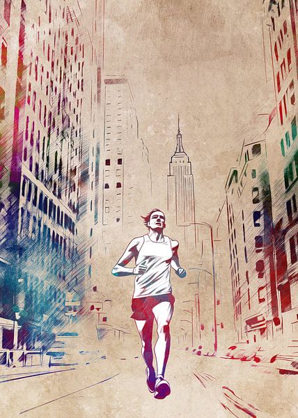 Marathon Läufer Sport Kunst #Läufer #Sport #Marathon von JBJart Justyna Jaszke