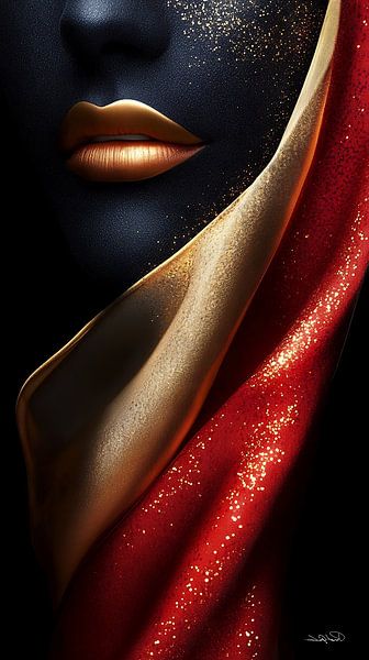 or - noir - rouge par Gelissen Artworks