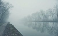 Misty canal