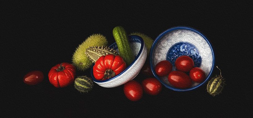 Still life vegetables by Mei Bakker