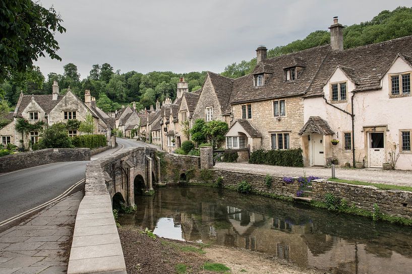 Picturesque street view of the ancient village of castle combe by Elles Rijsdijk