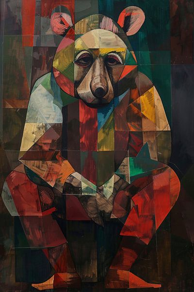 Ours cubiste abstrait en couleur par Imperial Art House