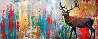 Gemälde Hirsch Modern