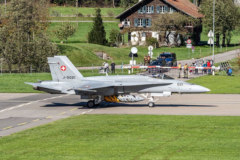 Boeing F/A-18C Hornet of the Swiss Air Force. by Jaap van den Berg