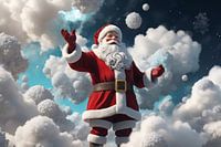 der weihnachtsmann in der wolke