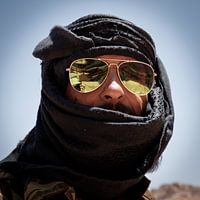 Beduinen-Wüstenführer in Petra, Jordanien.