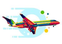 Fokker 100 in Pop Art