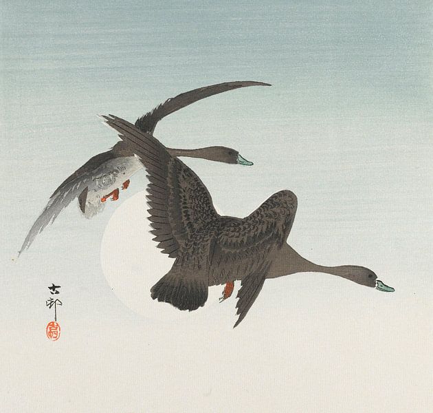 Oies en vol, Ohara Koson par Des maîtres magistraux