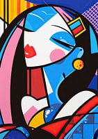 Femme avec des couleurs