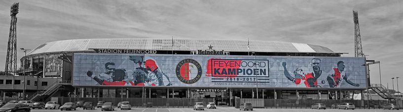 Feijenoordstadion, De Kuip in kampioenskleuren. van Hille Bouma