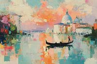 Gondel in Venedig – Impressionistische Ölmalerei