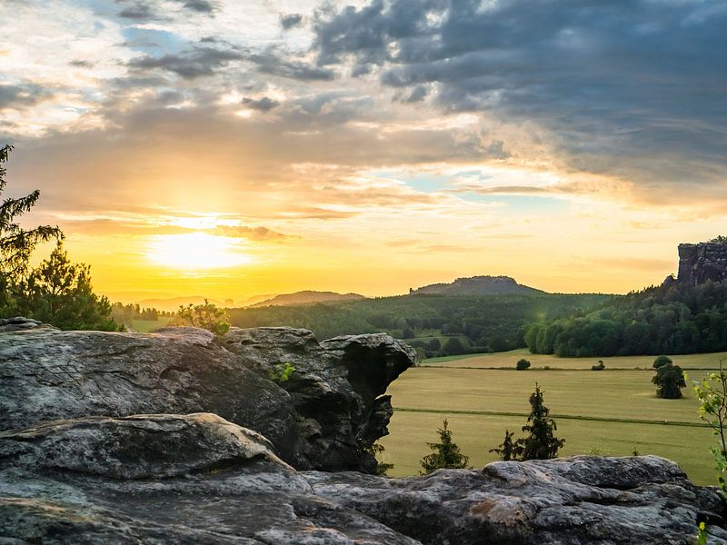 Quirl, Sächsische Schweiz - Papststein und Gohrisch von Pixelwerk
