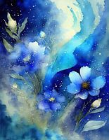 Delfts blauw flow flower 2