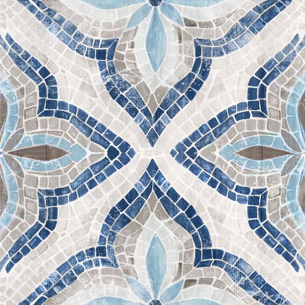 Blue Marokkaanse Tegel, Eva Watts  van PI Creative Art
