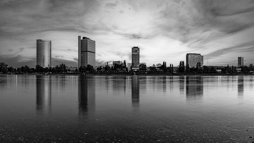 Bonn Skyline Panorama (black and white) by Frank Herrmann