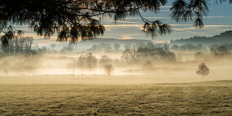 Winter landscape, January in France. by Sara Milani