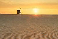 Coucher de soleil orange sur Terschelling