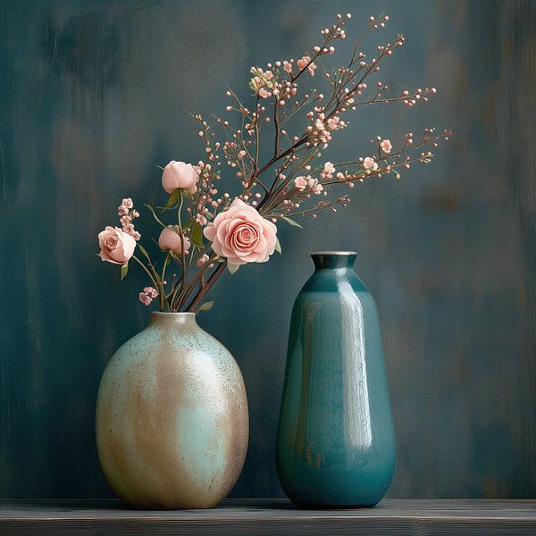 Nature morte aux roses par PixelMint.