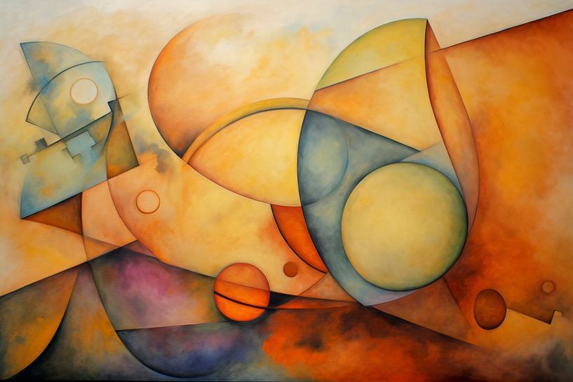 Warme Formen in Terrakotta – Abstraktes Gemälde von Joriali Abstrakte Kunst