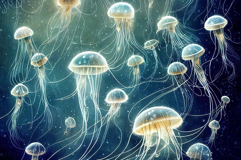 Verträumte Quallen im Meer von Whale & Sons