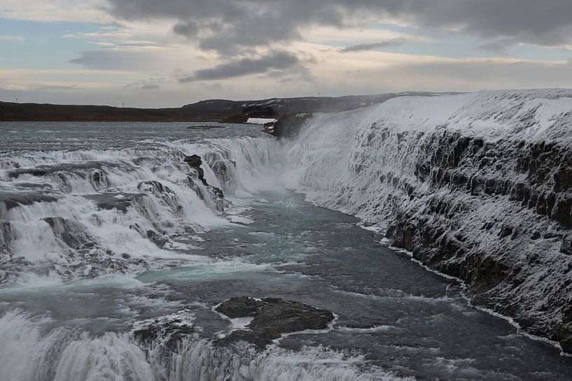 Gulfoss waterfall Iceland by Bennie Krajenbrink