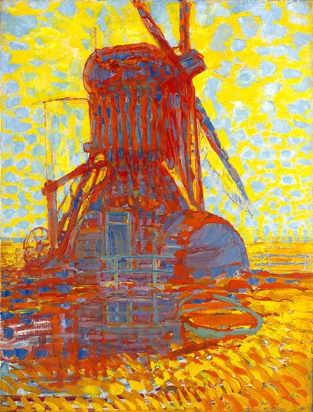 Mondriaan, Molen bij zonlicht, 1908 van Atelier Liesjes