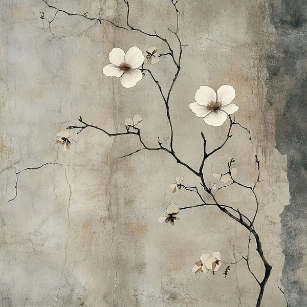 Japandi nature morte wabi sabi art abstrait par Mel Digital Art