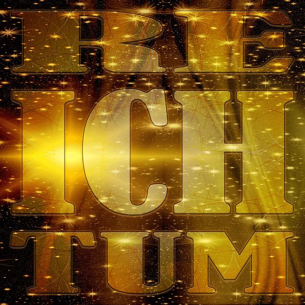 Reichtum: Dein innerer Schatz auf quadratischem Leinwanddruck von ADLER & Co / Caj Kessler