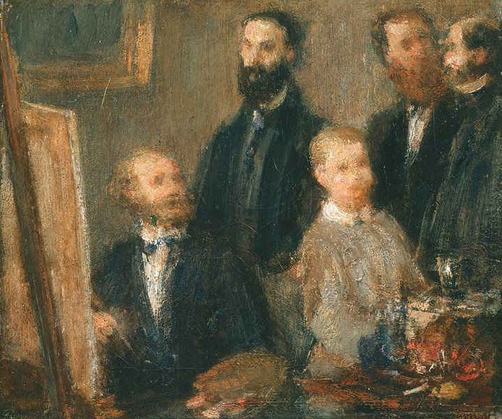 Manet in seinem Atelier, Henri Fantin-Latour von Meisterhafte Meister