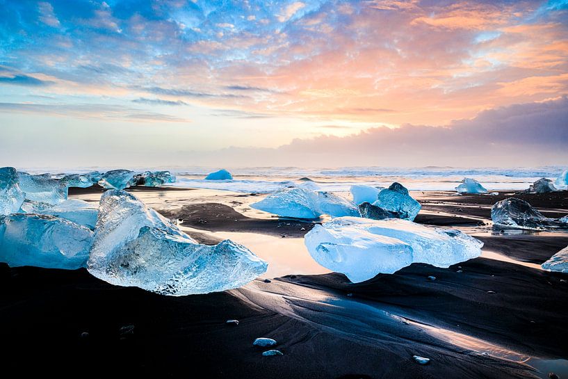 Glace sur la plage, hiver en Islande par Sascha Kilmer