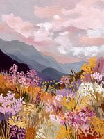 Floral landscape in the mountains