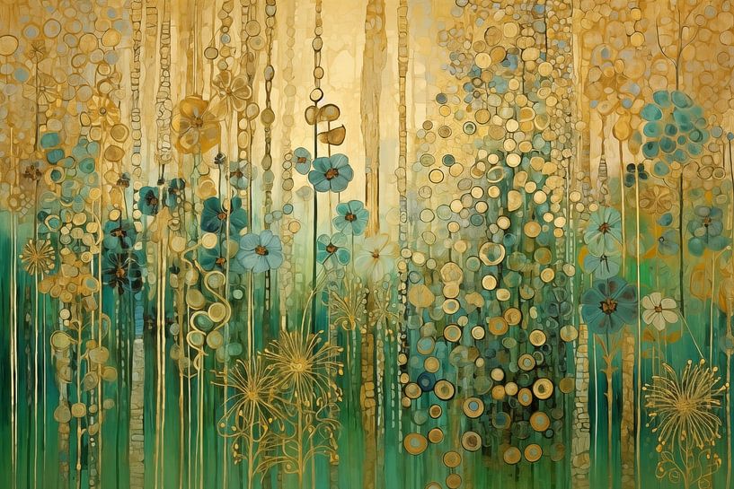 Golden and Green Flower Garden by Whale & Sons