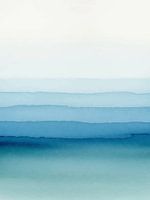 Ocean Layers – Teal & Blue Coastal Abstract Print