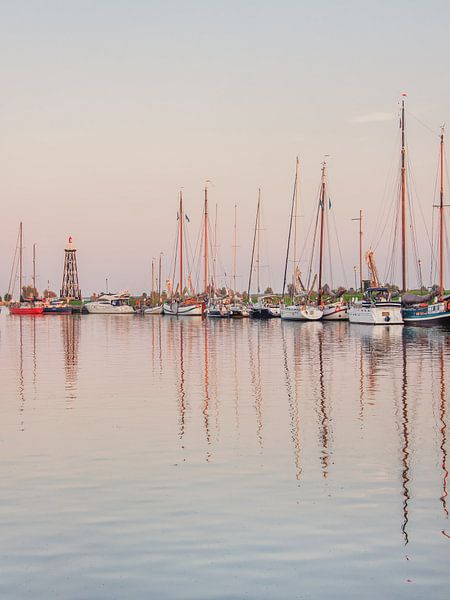 De oude haven van Enkhuizen in het avondlicht par Harrie Muis