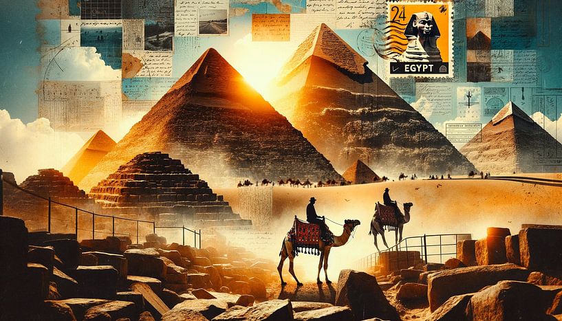Sphinx und Pyramiden im Sonnenlicht von artefacti