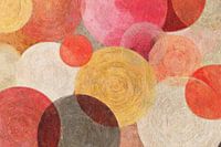 Layered annual rings in soft shades