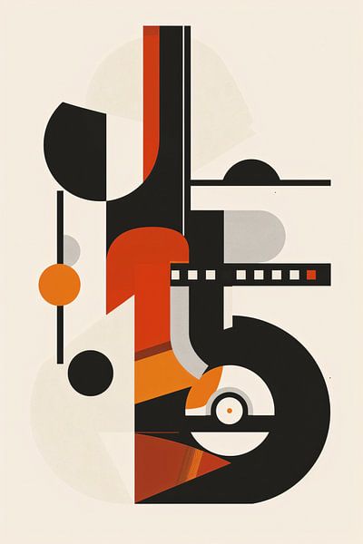 Composition abstraite avec des formes et des couleurs par Imperial Art House