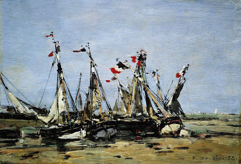 Trouville, Warten auf die Flut, Eugene Boudin, 1874 von Atelier Liesjes