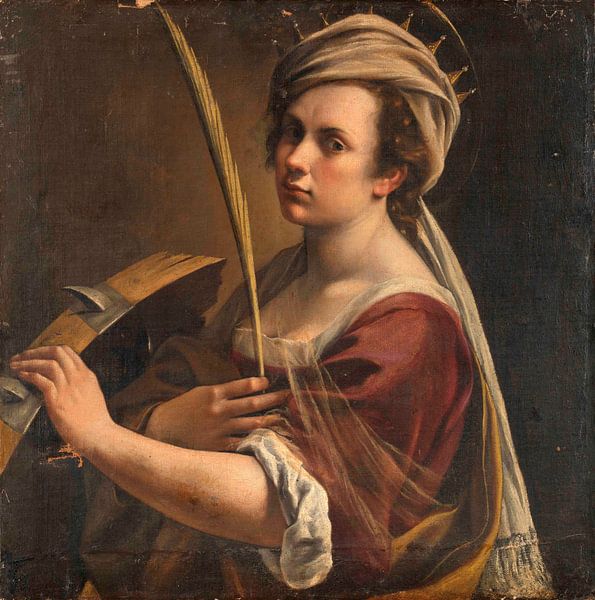 Autoportrait en Sainte Catherine d'Alexandrie, Artemisia Gentileschi par Des maîtres magistraux