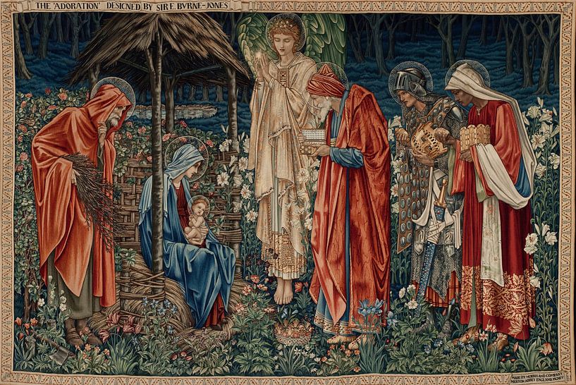Edward Burne-Jones - Die Anbetung der Könige von 1000 Schilderijen