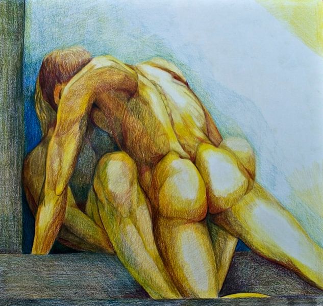 Zeichnung von 2 Personen. von Therese Brals