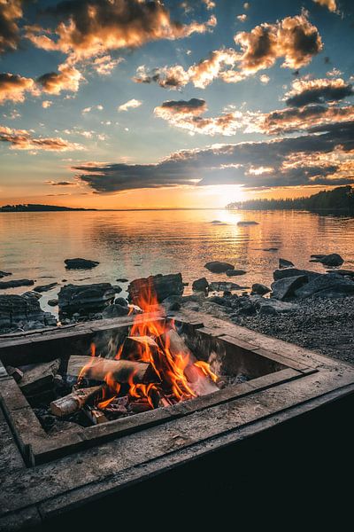 Campfire Sweden by Munich Art Prints