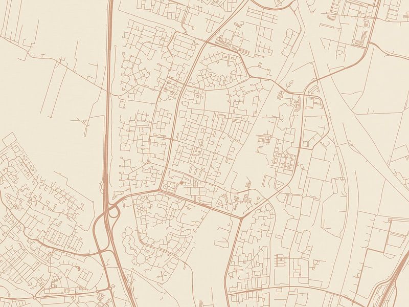 Carte de Nieuwegein au style Terracotta par De Kaartenwinkel